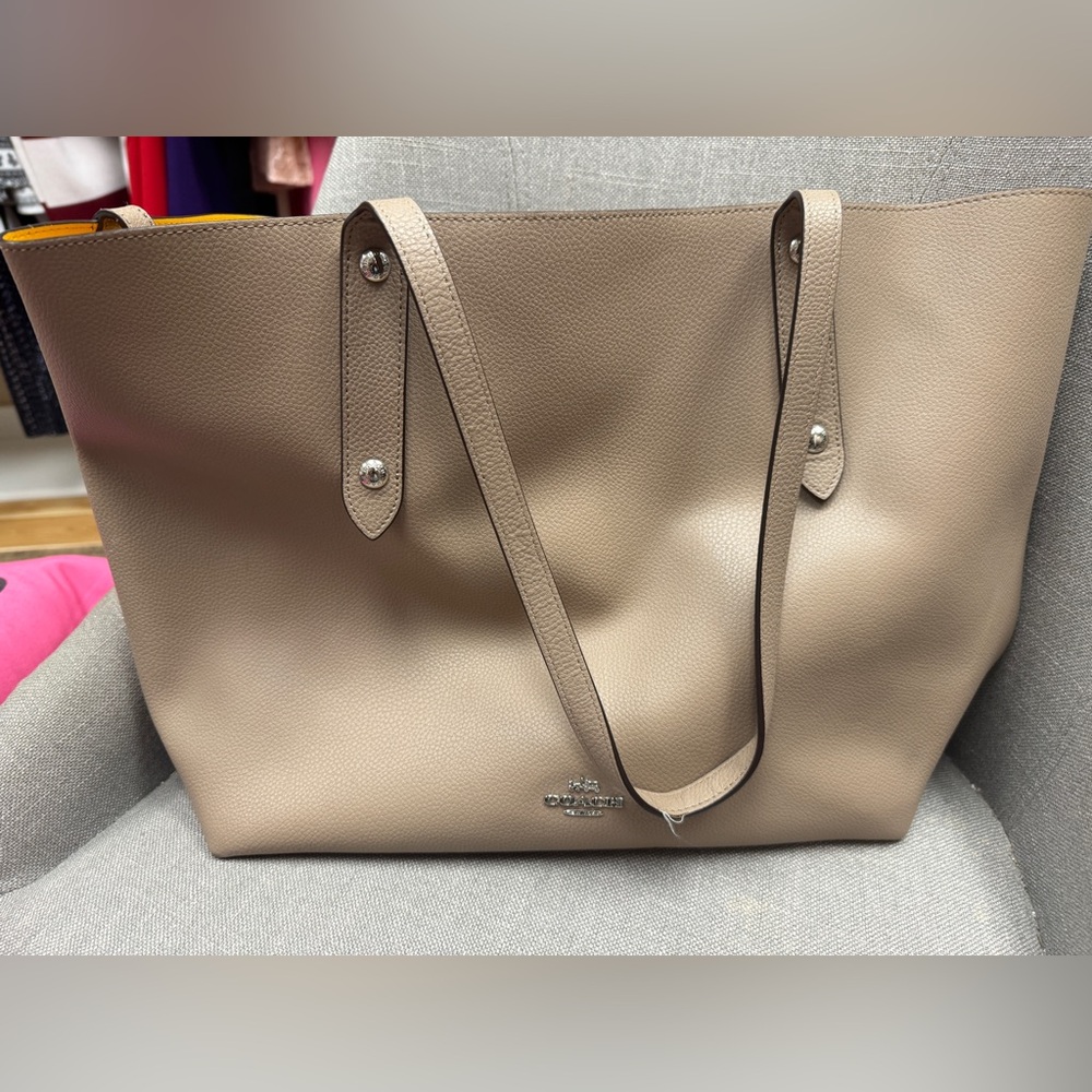 Coach Tan Leather Willow Tote Bag